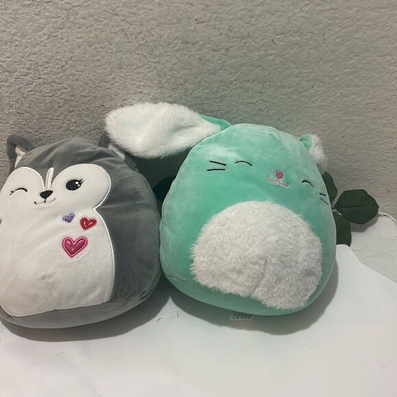 Squishmallows Heidi the Husky 8" Stuffed Plush & bunny sammy 8” set of 2 - Picture 2 of 6